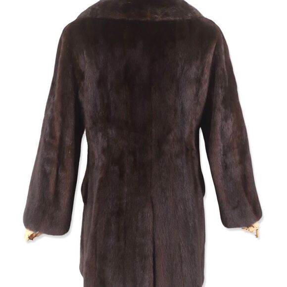 Mink fur coat by Pierre Cardin designer vintage 1970s Sz M rare - Picture 7 of 9